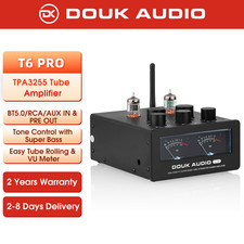 Douk Audio T6PRO 300W Amplificatore valvolare TPA3255 Stereo Audio Amp with Bluetooth