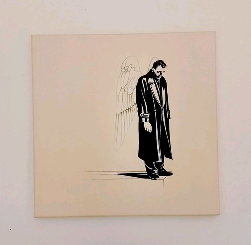 Angelo damiel dipinto mano - damiel, a