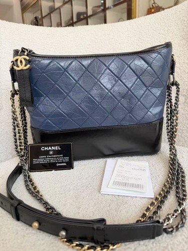 Borsa chanel media ragazzo blu - media,