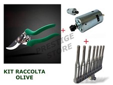 Kit Forbice Rami + Motorino 12V + Pettine Ricambio Abbacchiatore Scuoti Olive