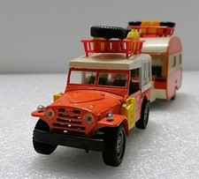 FIAT CAMPAGNOLA con caravan - Vintage scala 1:25, Barlux, Made in Italy 1975
