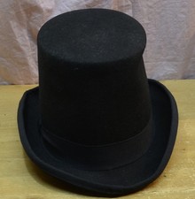 VECCHIO CAPPELLO A CILINDRO IN LANA DIAMETRO CM.20 X 17 ALTEZZA CM.18 [TI36]