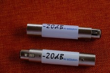 connettori adattatori XLR con resistenza per abbassare di 20dB il segnale