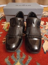 Hogan con frangetta, nere, in pelle, numero 36.5