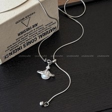 Saturn Planet Necklace Silver