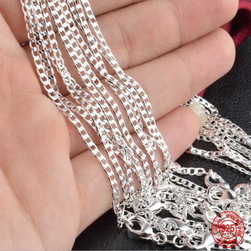 Collana piatta argento - collana, in