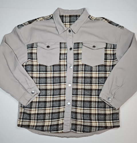 Giacca denim donna marrone