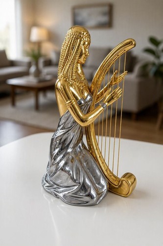 Scultura decorativa arpa con - decorativa,