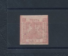 1858, NAPOLI, n. Grana ROSA 3, 1 chiaro, firmata Alberto Diena, nuova
