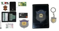 Portafoglio Ascot con Placca Guardie Giurate GPG IPS Repubblica + Portachiavi
