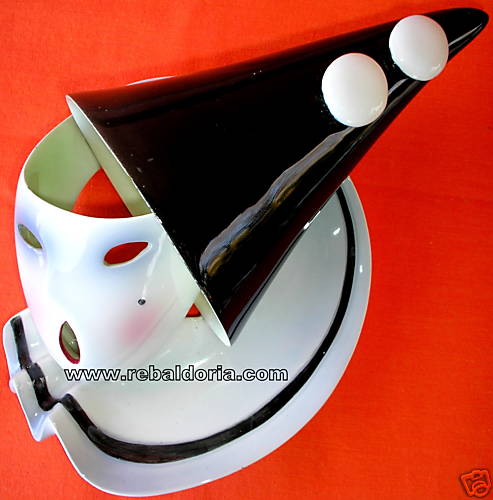 Applique pierrot ceramica - pierrot,