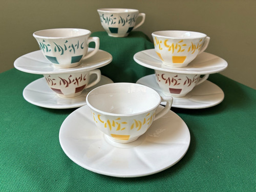 Faïence digoin tasses à - digoin, 6