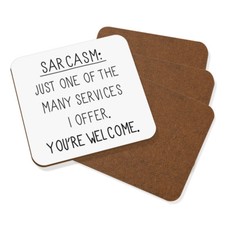 Sarcasm Uno Di The Molti Servizi Sottobicchiere Set Di 4 - Scherzo Divertente