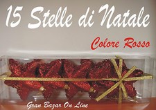 NATALE STELLE GLITTER ROSSO 15
