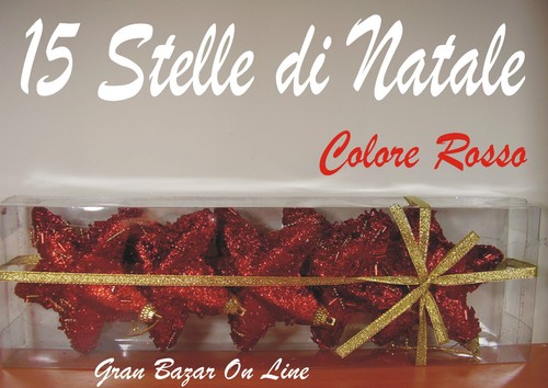 Natale stelle glitter rosso - stelle,