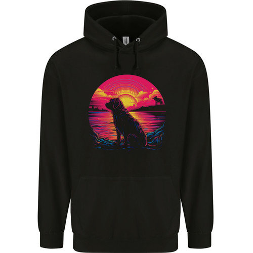 Felpa con cappuccio retrowave