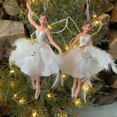 Ballerina bianca organza - , piuma