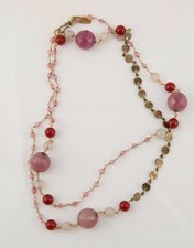 Collana boho lunga rame perle