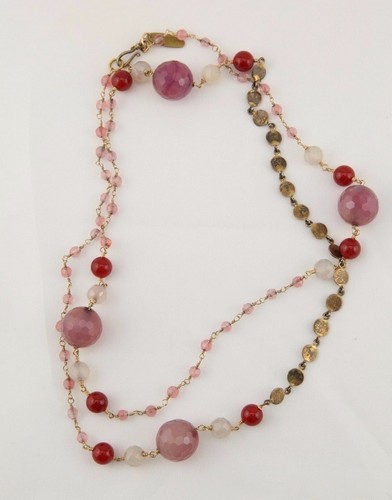 Collana boho lunga rame perle