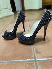 Lady Peep Spikes-Louboutin-mis.40-Viola-Tacco 15-USATO (1 volta)-Ottime Condizio