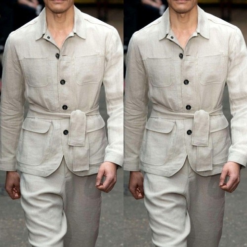 Giacca safari uomo - lino, cotone