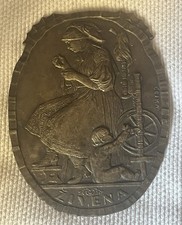 PLACCA BRONZO ZIVENA ORGANIZZAZIONE DIRITTI DELLE DONNE SLOVACCHIA 1869