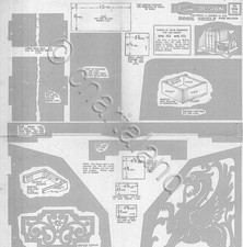 Disegno Drawings Fretwork Hobbies Design Tav 2538 1944 Scaffale libreria - DVD
