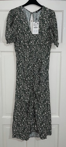 Abito midi zara verde stampa - midi,