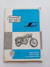 Ducati 125 Sport 1958 manuale uso manutenzione libretto originale SPAGNOLO