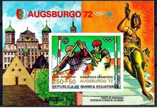 Guinea Equatoriale 1972 Monaco/Olimpiadi Sport Canoa Slalom Kayak Imperf m/s MNH