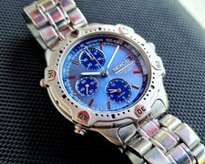 Seiko Chronograph 10bar Blue