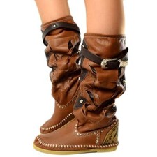 Indianini Ibiza Boho Vera Pelle Marrone e Cuoio Made in Italy