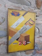 Calendario perpetuo pubblicitario sega falegname Marca Aquila  - Strale anni 50
