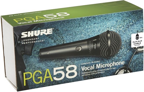 Shure pga58 xlr - pga58, microfono