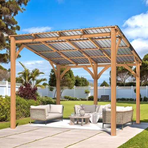 Outdoor wood gazebo - outdoor,