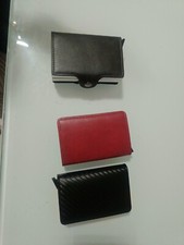 PORTA SCHEDE CARTE IN ALLUMINIO IMPERMEABILE TESSERE RIGIDO PORTAFOGLIO