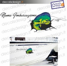 Adesivo lampuga pesca su