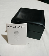 Scatola orologio Bulgari in pelle nera originale con libretto istruzioni