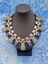 Collana catena bavaglino gemma