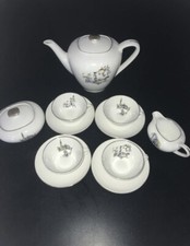 Servizio Caffè Porcellana Tognana 4 Tazzine E Piattini Caffettiera e Zuccheriera