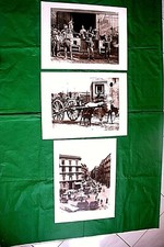 TRE FOTO/STAMPE ALINARI  NAPOLI vedute ottocentesche