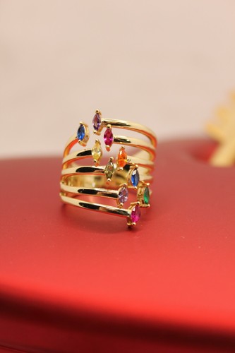 Anello argento scalare zirconi - scalare,