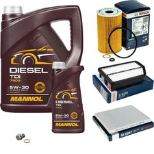 Bosch pacchetto ispezione 6 L Mannol Diesel TDI 5W-30 per KIA Carens IV