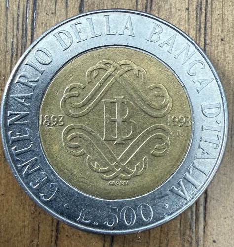 Italy 1993 500 lire - 1993, bank