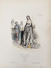 Antico piatto moda francese -