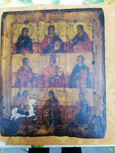 Icona antica con vari - icona ,