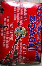 Antica insegna targa smaltata