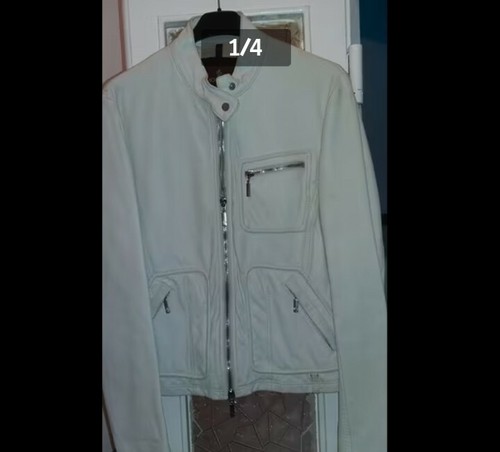 Giacca pelle bianca donna - in,