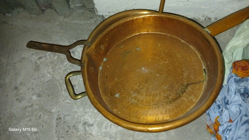 Antica padella rame - antica, ferro