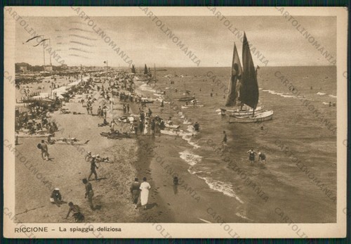 Rimini riccione cartolina - rimini, fg